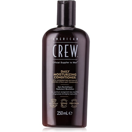 American Crew Daily Moisturizing Conditioner 250ml Frasco plástico castanho escuro de condicionador hidratante diário American Crew