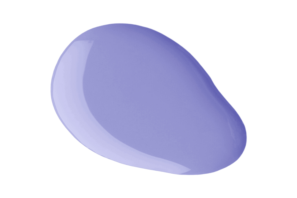 Verniz Gel Rickiparodi Joyful Orchid A80 10.5 ml Gota de verniz lilás brilhante sobre fundo branco