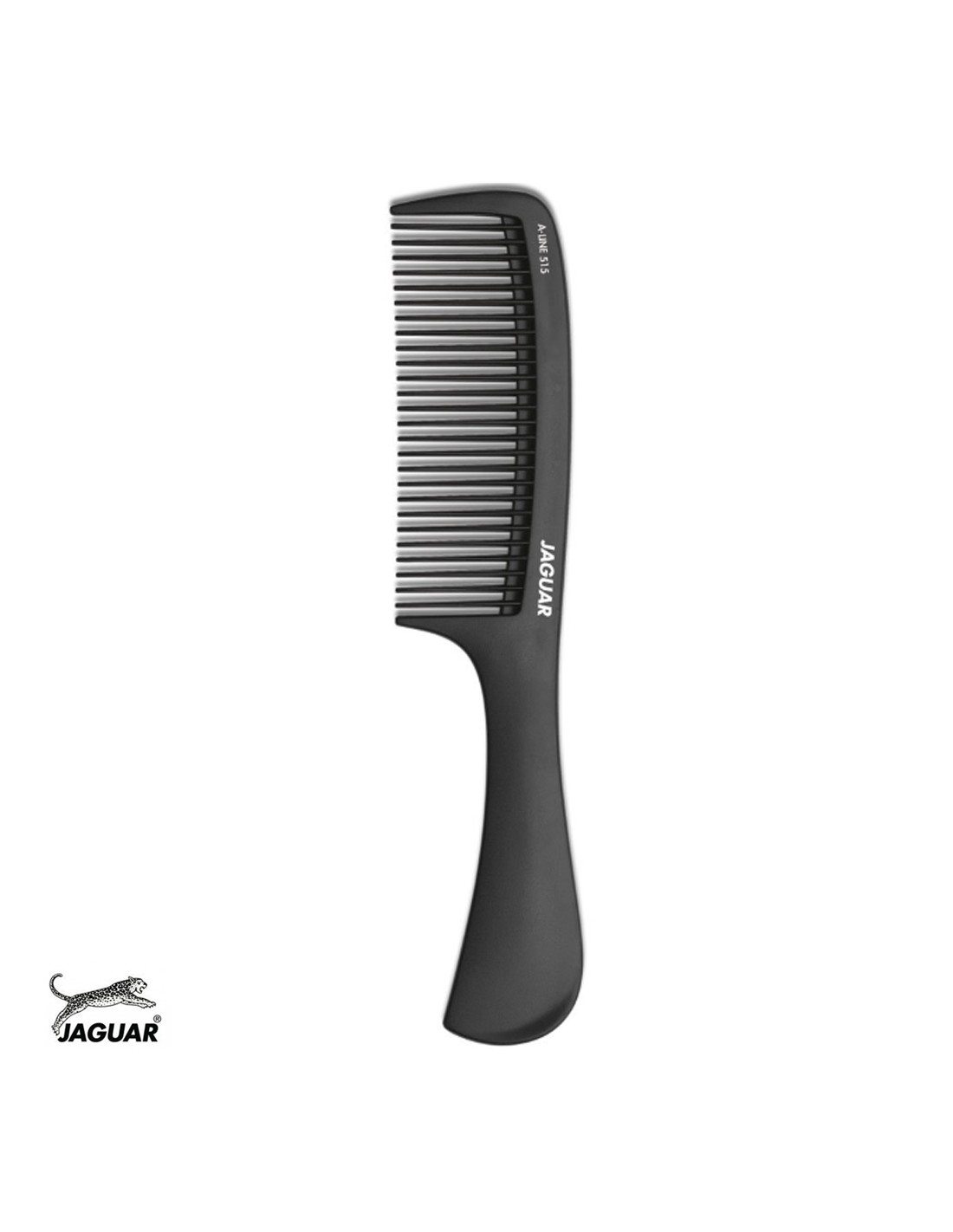 Jaguar Pente A515 A-Line Pente preto de plástico com cabo e texto JAGUAR e R K 11