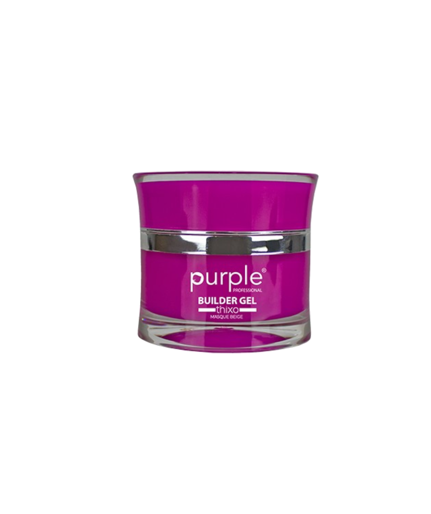 Purple Gel Construção Thixo Masque Beige 50g Frasco pequeno rosa de gel de construção de unhas Purple Professional