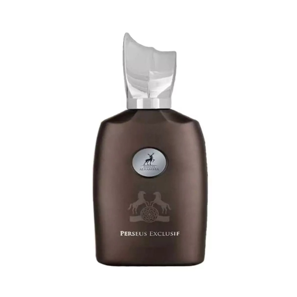 Maison Alhambra Unisex Perseus 100ml Frasco castanho de perfume Perseus Exclusif com tampa prateada