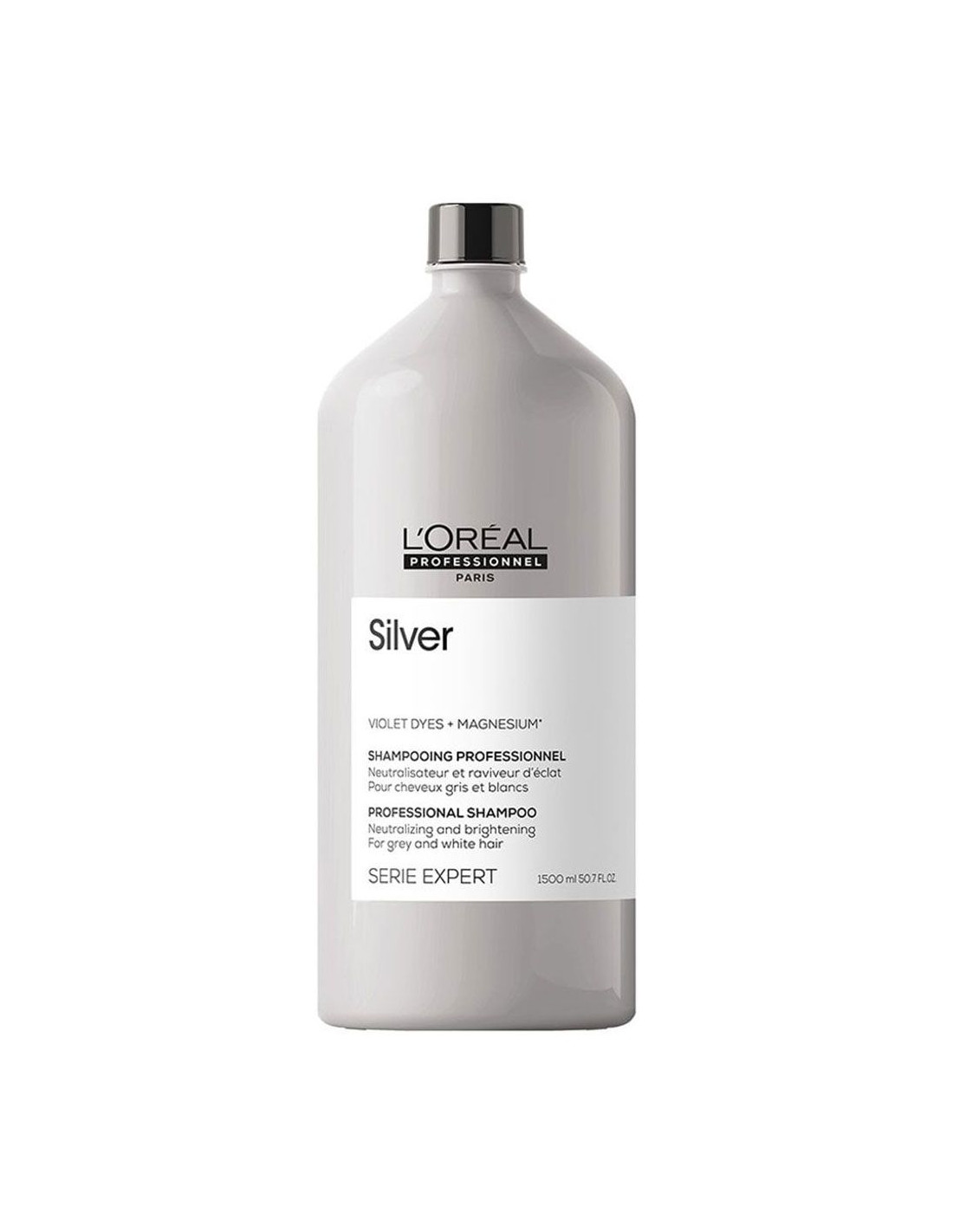 L'Oréal Expert Silver Shampoo 1500ml Frasco de champô L'Oréal Professionnel Silver cinzento claro