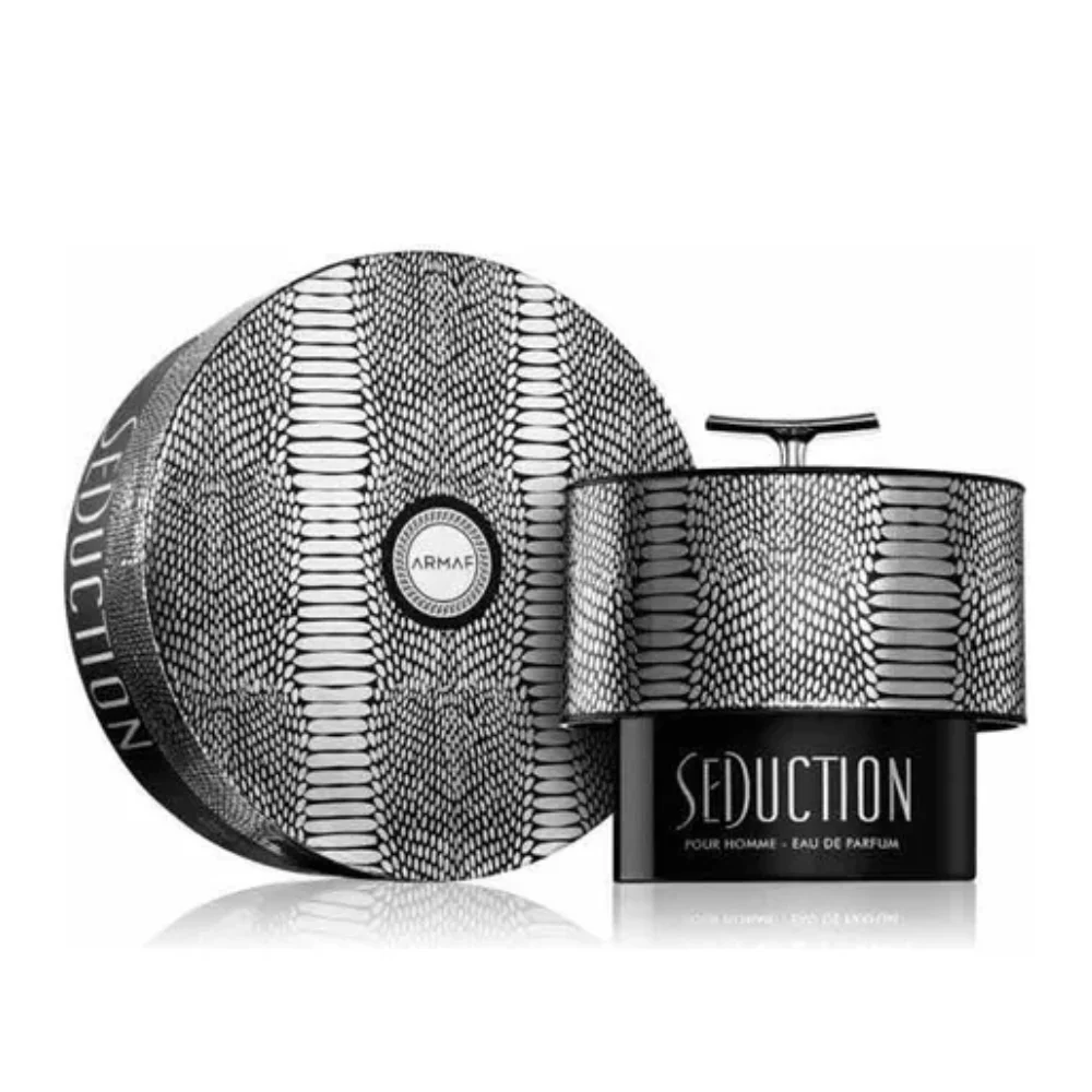 Seduction Pour Homme Armaf Masculino - 100 ml frasco de perfume masculino Seduction com embalagem padrão pele de réptil
