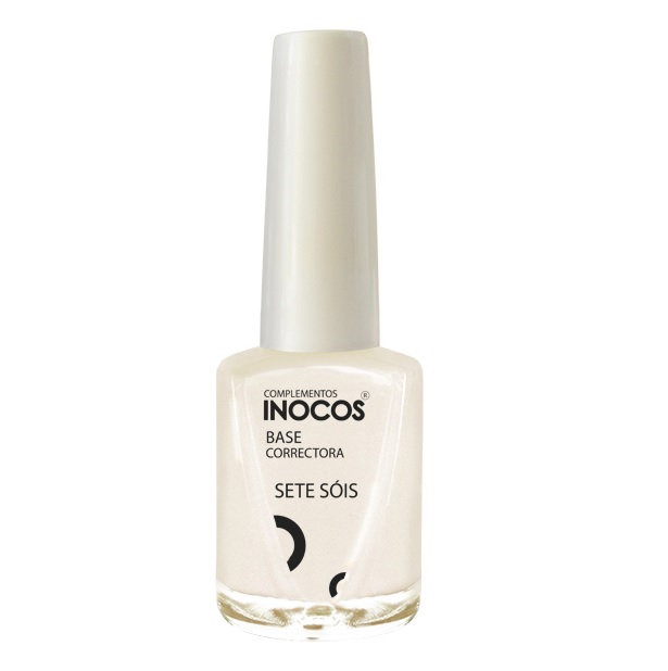 INOCOS BASE CORRECTORA SETE SÓIS 9ml Frasco de verniz de unhas INOCOS base corretora SETE SÓIS