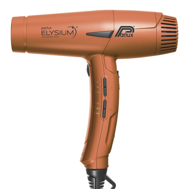 Secador de Mão Parlux ELYSIUM Cobre Secador de cabelo Parlux Elysium laranja com botões e cabo preto