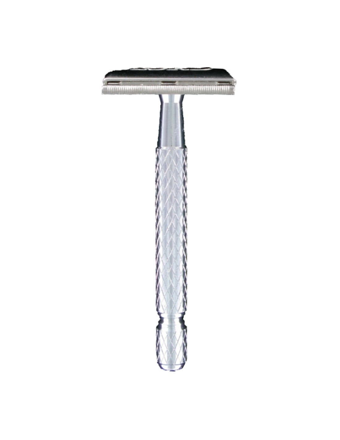 Lord Máquina Barbear Clássica Metal Razor Aparelho de barbear clássico prateado com cabo texturizado