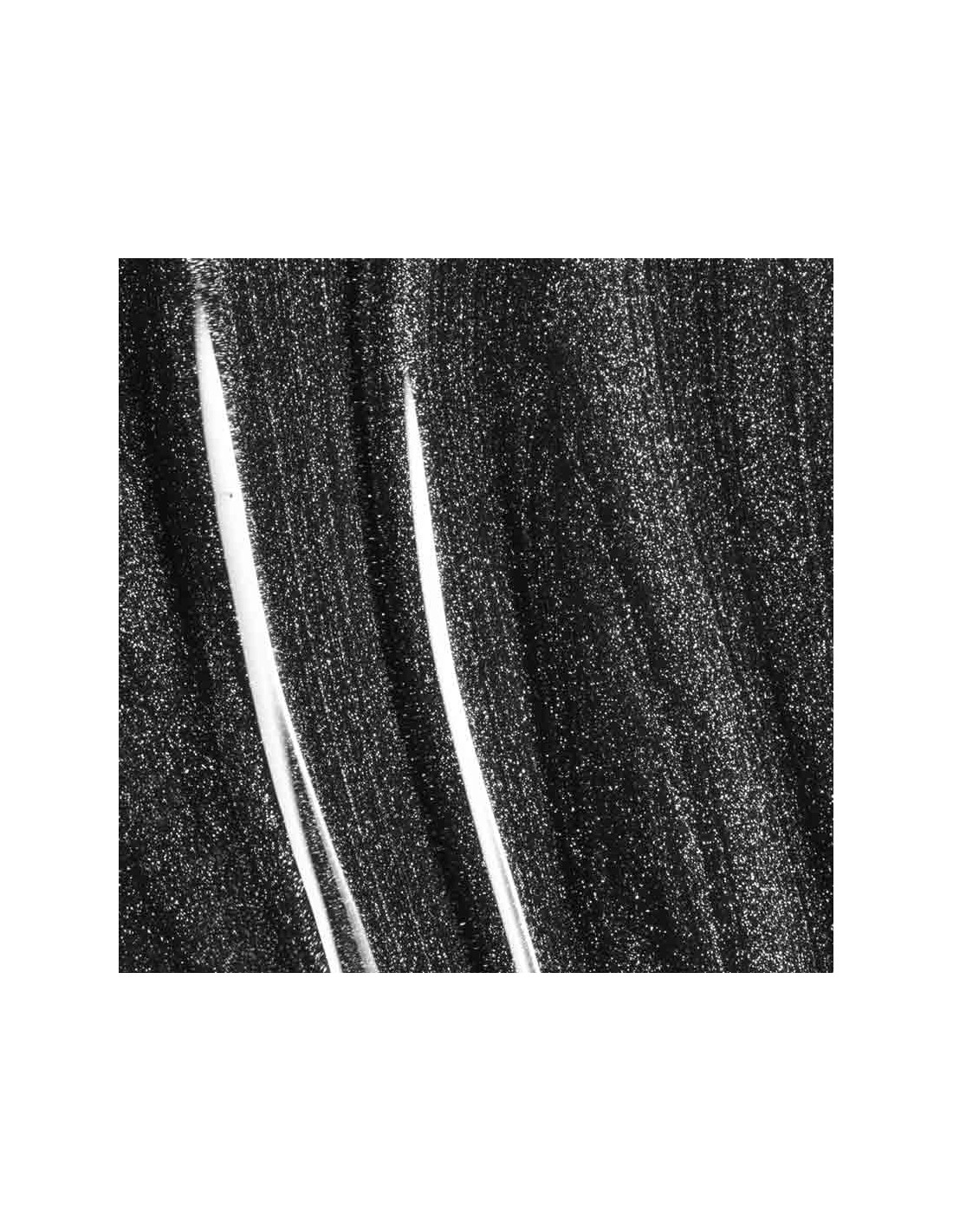 Verniz Gel Andreia Profissional Haute Couture HA1 Superfície preta brilhante com reflexos prateados verticais