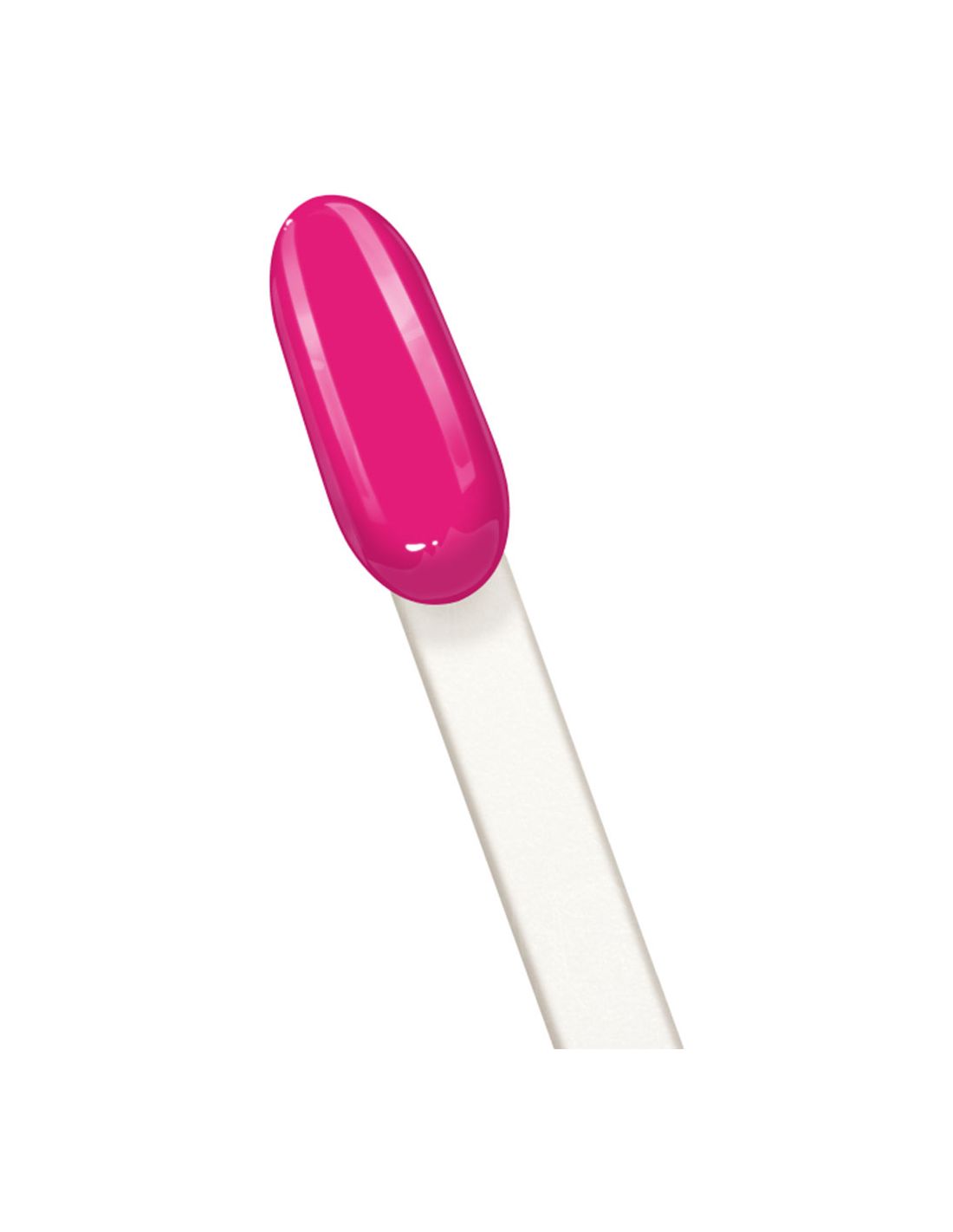 Verniz Like Gel 114 Rosa Neon - Inocos Espátula de vidro rosa e transparente