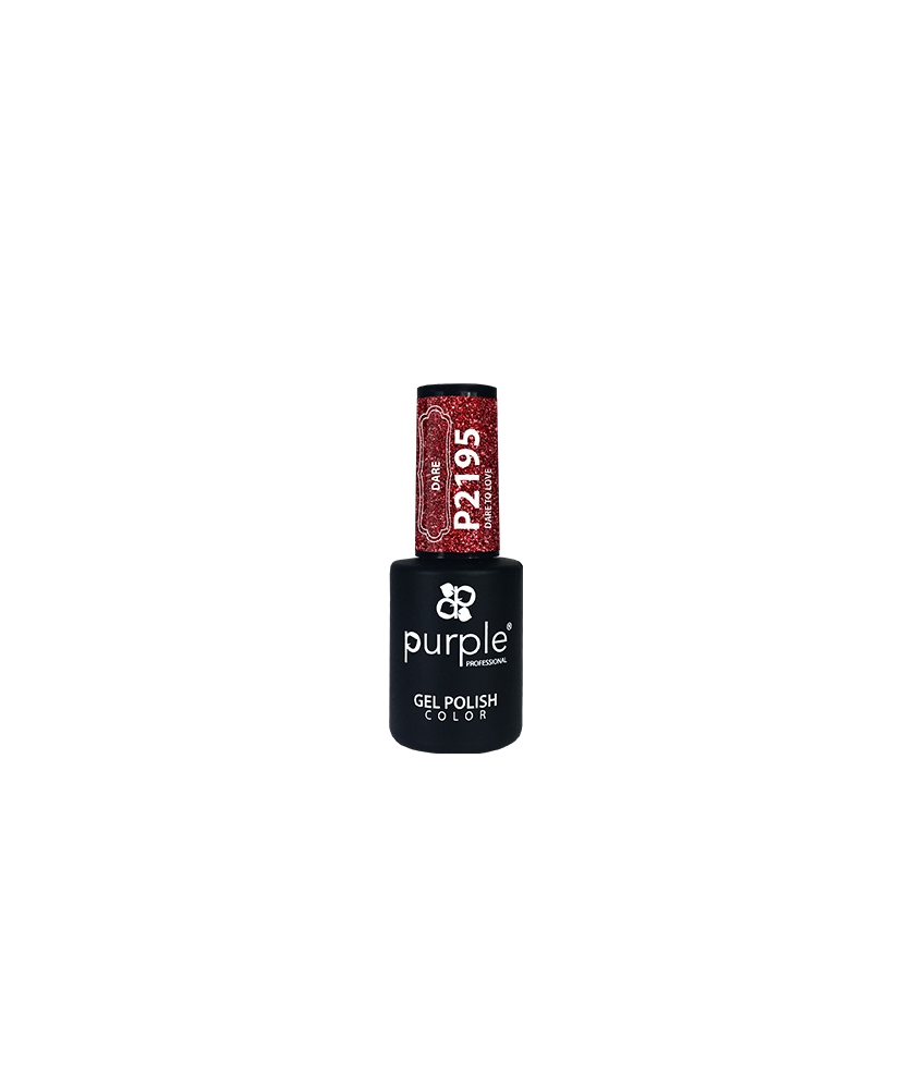 Purple Verniz Gel Dare to Love 10ml frasco de verniz gel vermelho com brilho da marca Purple