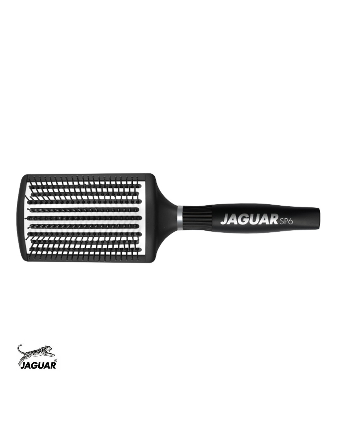 Jaguar Escova SP6 Thermo - SP Serie Escova de cabelo preta JAGUAR SP6 em fundo branco