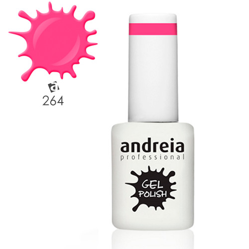 AndreiaProfissional Verniz de Gel 264 - 10.5ml Verniz gel para unhas andreia professional com tinta rosa e código 264