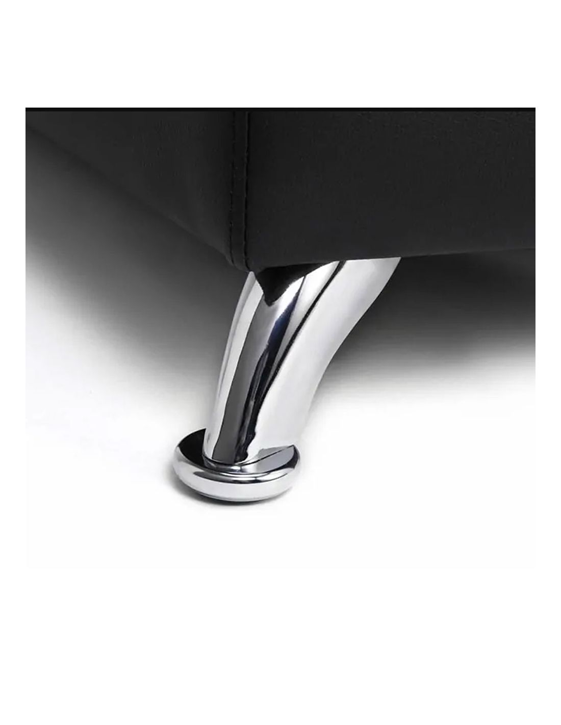 Sofá Individual com Enconsto BOB & JAY Pé cromado curvo de móvel preto