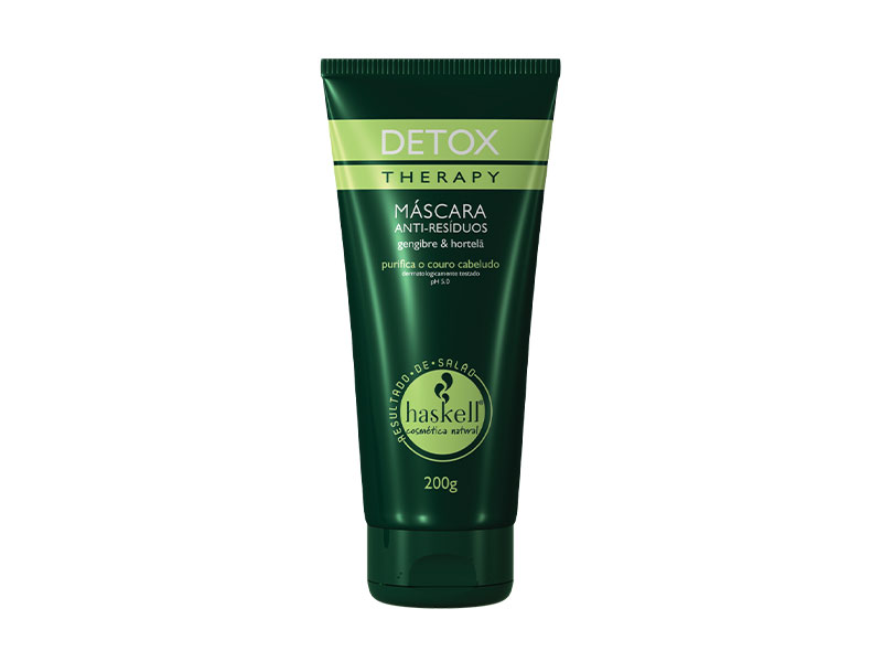 Haskell MASCARA DETOX 200GR Tubo verde de máscara capilar Detox Therapy da Haskell