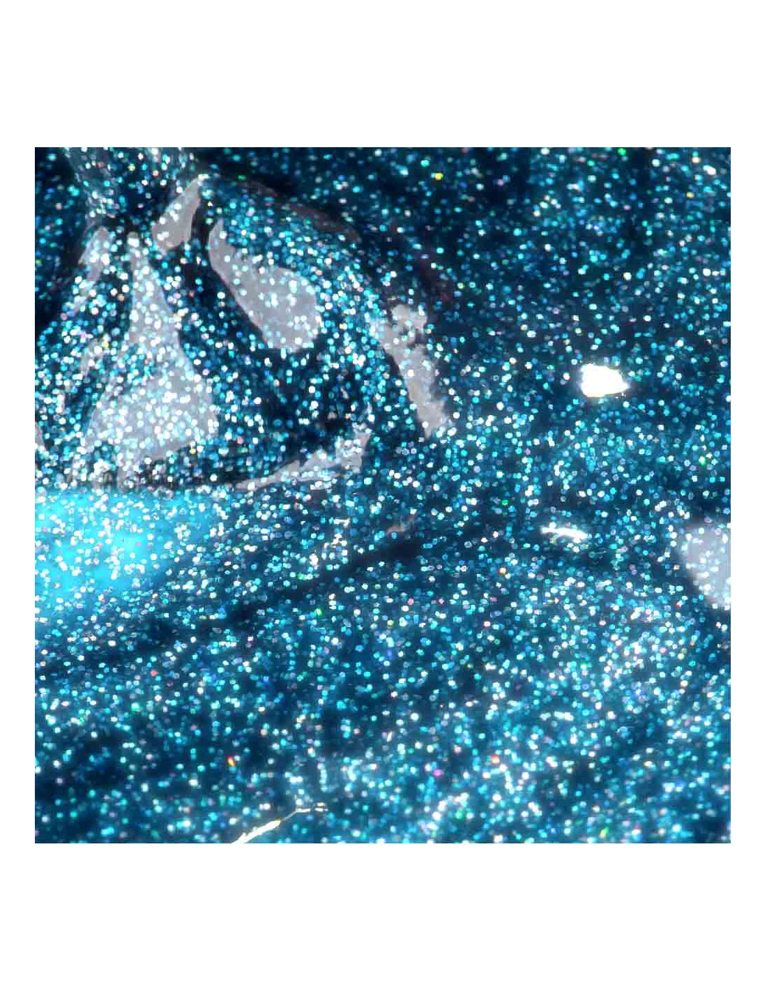 Verniz Gel Inocos A Million Dreams 15ml Elogiar Mais MD4 Superfície brilhante coberta por glitter azul e prateado