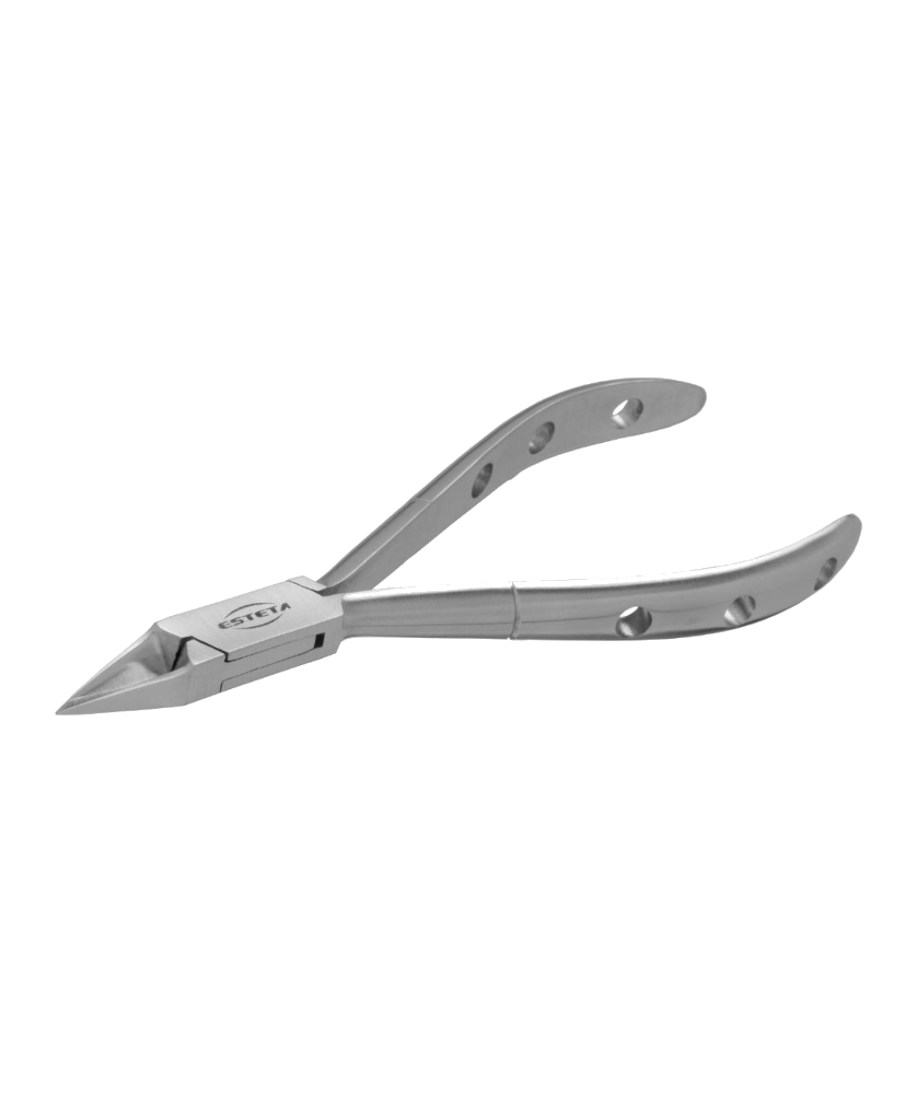 Alicate Desencravador Unhas Mod. Space alicate de corte de aço inoxidável prateado com cabos perfurados
