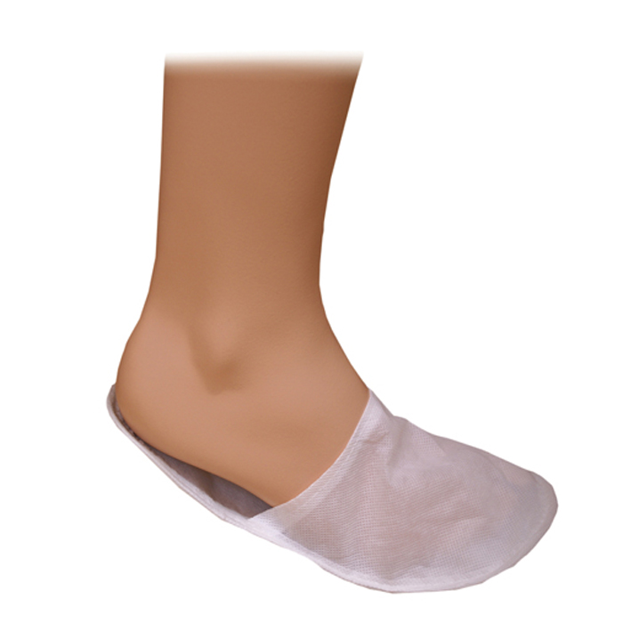 Chinelo anti-derrapante (PAR) Meia protetora branca tipo sapatilha em pé artificial