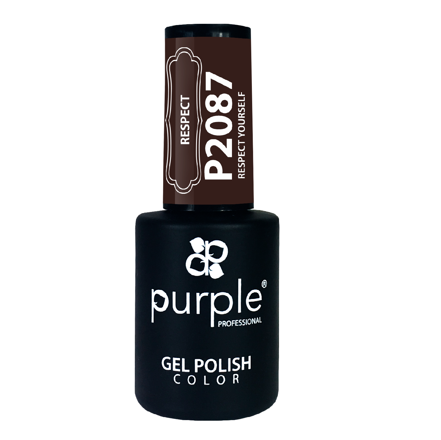 Purple Verniz Gel P2087 – Respect Yourself 10ml frasco de verniz gel para unhas castanho da marca Purple Professional