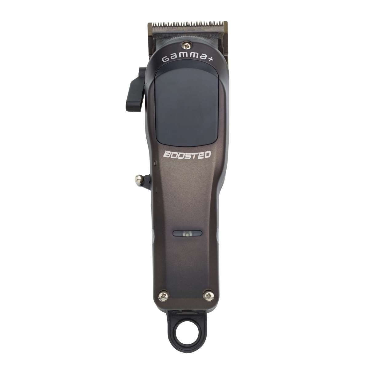 GAMMA PIU BOOSTED MÁQUINA DE CORTE máquina de cortar cabelo preta e cinzenta Gammax BOOSTED