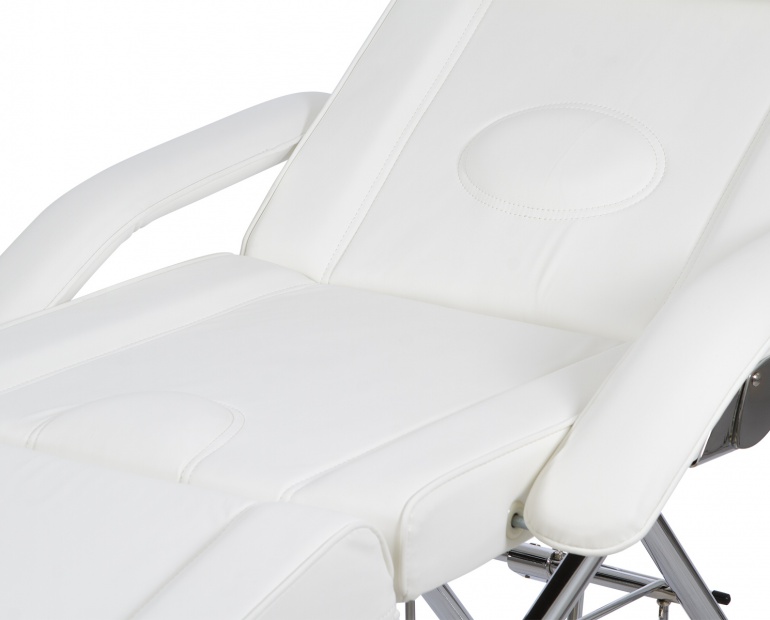 Weelko Marquesa de Estética Vomex Cadeira reclinável branca com estofos em material sintético e estrutura metálica