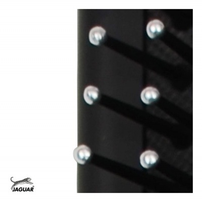 Escova preta com pontas metálicas e logótipo JAGUAR