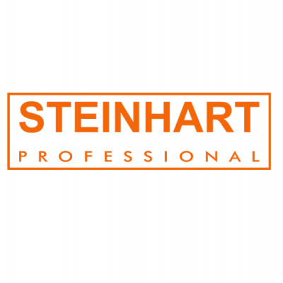 Logótipo STEINHART PROFESSIONAL em texto laranja com fundo branco