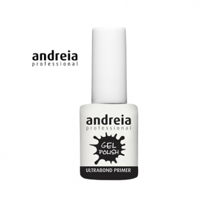 Frasco de verniz gel branco com tampa branca da andreia professional