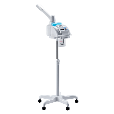 Vaporizador facial profissional branco com base móvel
