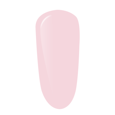 Amostra de verniz de unhas rosa claro com acabamento brilhante