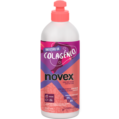 Frasco plástico de creme para pentear Novex Infusão de Colagénio 300 ml