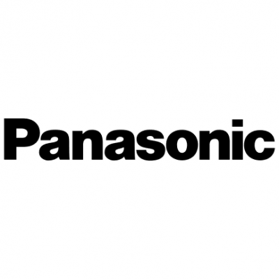 Logotipo Panasonic em preto sobre fundo branco