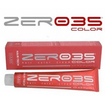Tinta para cabelo ZERO35 COLOR em tubo vermelho com caixa