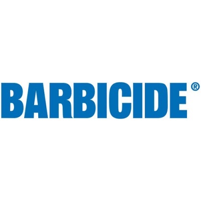 Logótipo azul BARBICIDE® em fundo branco