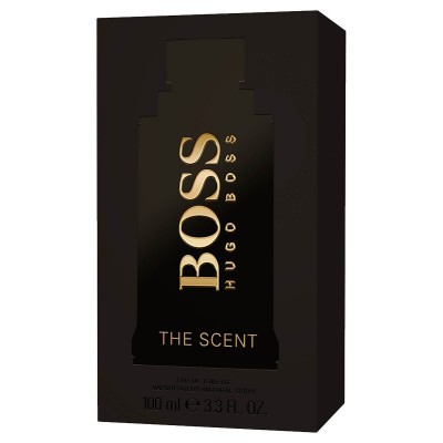 Embalagem preta da colónia BOSS HUGO BOSS THE SCENT 100 ml