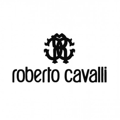 Logótipo Roberto Cavalli em preto sobre fundo branco