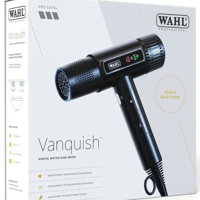 Secador de cabelo Wahl Vanquish com visor digital na embalagem