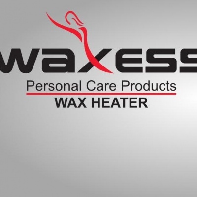 Logotipo da Waxess com texto Personal Care Products e WAX HEATER