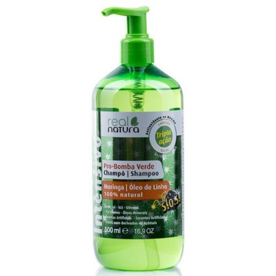 Champô Real Natura Pro-Bomba Verde 500 ml com pump verde