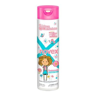 Frasco de condicionador Novex Meus Cachinhos 300 ml com tampa rosa