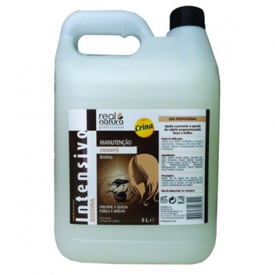 Frasco de 5 litros de champô biotina Real Natura Intensiva