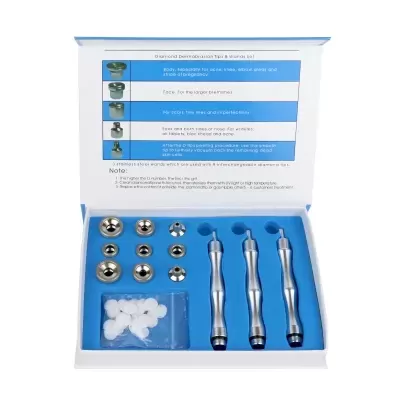 Conjunto de Diamante Dermabrasão com punhos, pontas e discos de algodão