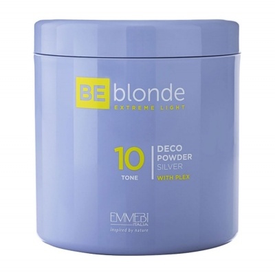 Recipiente lilás de pó descolorante BE blonde da EMMEBI ITALIA