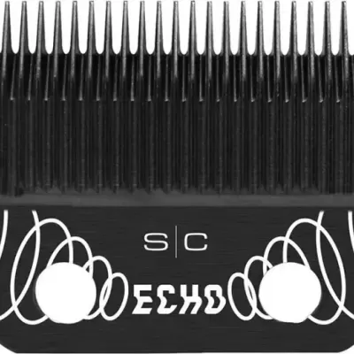 Pente de lâmina preto para máquina de cortar cabelo com texto ECHO