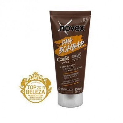 Champô Novex Pra Bombar Café em embalagem castanha