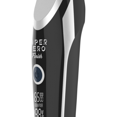 Máquina de barbear elétrica preta e prateada MS Professional