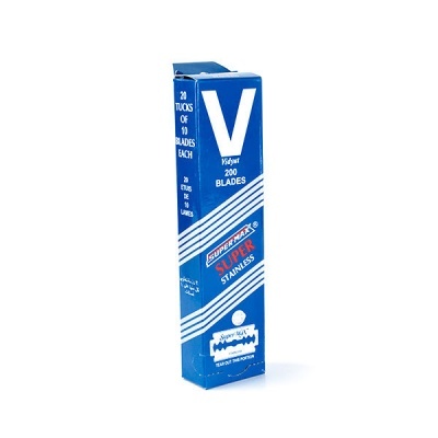 Caixa azul de lâminas de barbear V Kingset super inoxidável