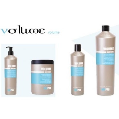 Produtos para cabelo Volume Nutri Care com embalagens douradas e rótulos azuis