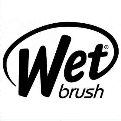 Logótipo Wet Brush em preto sobre fundo branco
