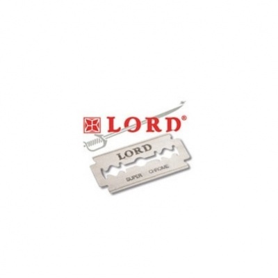 Lâmina de barbear metálica com o logotipo LORD