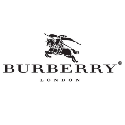 Logótipo Burberry com cavaleiro e texto