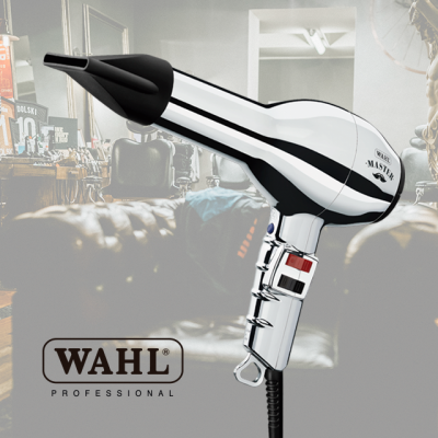 Secador de cabelo Wahl Professional modelo MASTER prata e preto